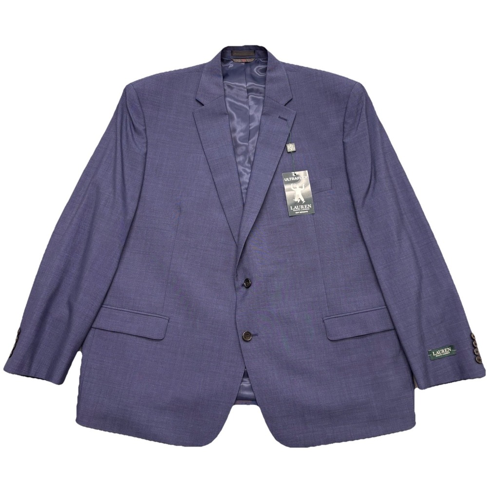 Lauren Ralph Lauren Mens UltraFlex Loomis Wool Natural Stretch Blazer Navy 50R